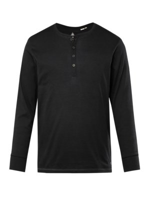 Longsleeve met serafinokraag en streepmotief