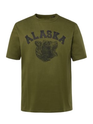 T-shirt z bawełny z nadrukiem Alaska