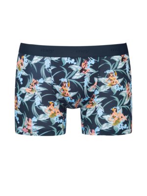 Boxer shorts with print and stretch content