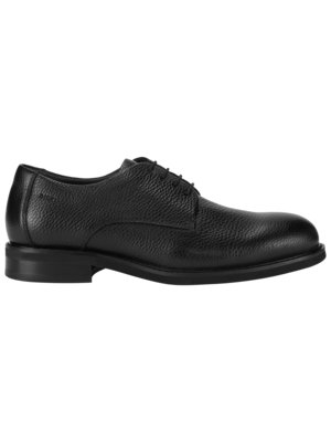 Derby shoes in grained leather, Wide Fit