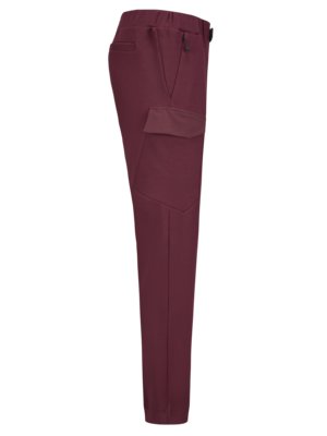 Sweatpants with cargo pockets and modal content