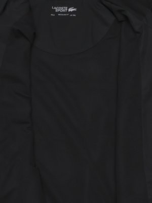 Schwarz Lacoste Sport T-Shirt mit Etikett für Regular Fit und Größe XXXL