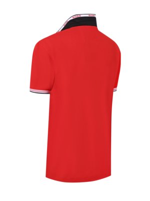 Solid-colored polo shirt with contrast stripes