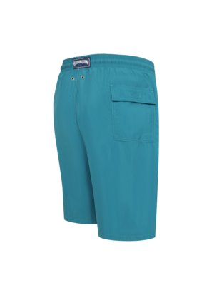 Quick-drying swim shorts with elastic waistband and drawstring