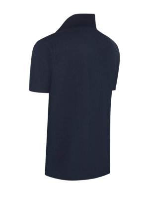 Smooth fine knit cotton polo shirt