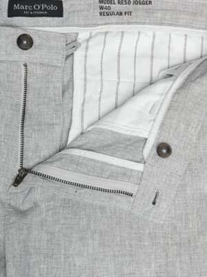 Cotton and linen-blend shorts
