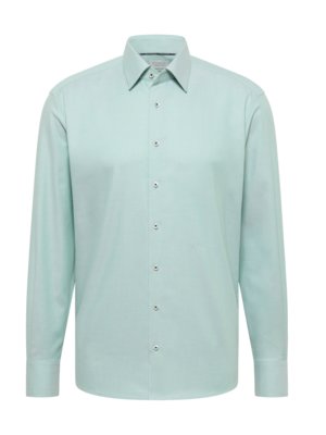 Extralanges Hemd aus Dynamic Cotton mit dezenter Struktur, Comfort Fit