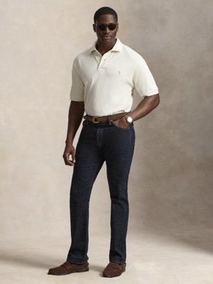 Piqué-Poloshirt aus Baumwolle mit Pony-Stickerei