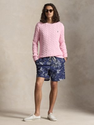 Badehose mit Print und Logo-Stickerei
