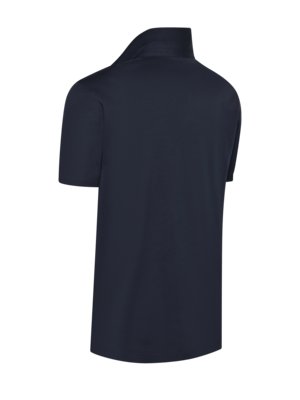 Smooth cotton polo shirt in jersey quality