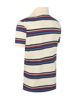 Piqué-Poloshirt mit Blockstreifen und Logo-Stickerei
