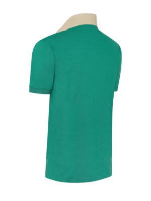 Piqué-Poloshirt mit Kontrastakzenten und Stretch, Regular Fit