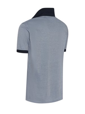 Strukturiertes Poloshirt aus Baumwolle mit Streifenmuster