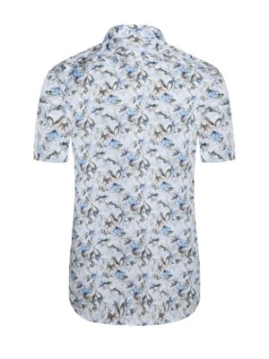 Kurzarmhemd mit floralem Print, Comfort Fit