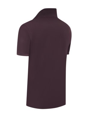 Extralanges Poloshirt aus Baumwolle mit Logo-Stickerei