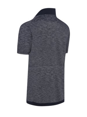 Extralanges Poloshirt aus einem Baumwoll-Leinen-Mischgewebe