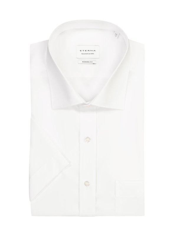 Levně Eterna, Košile s polodlouhým rukávem, nežehlivá, modern fit Bílá