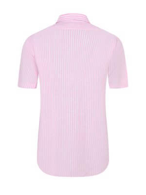 Short-sleeved cotton shirt with stripe pattern, Comfort Fit