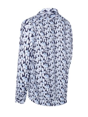 Light linen shirt with floral pattern