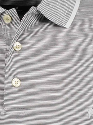 Leichtes Poloshirt mit feinem Ringelstreifen und Brusttasche