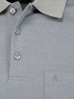 Poloshirt aus einem Baumwoll-Mix mit feinem Print
