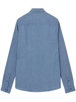 Shirt in soft chambray quality with linen and lyocell