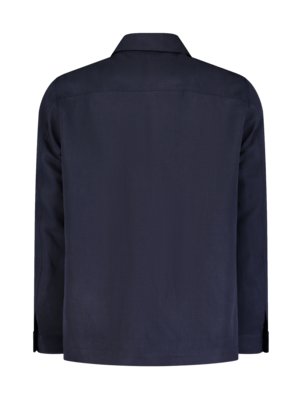 Unlined Overshirt in Lyocell and Linen, Relaxed Fit