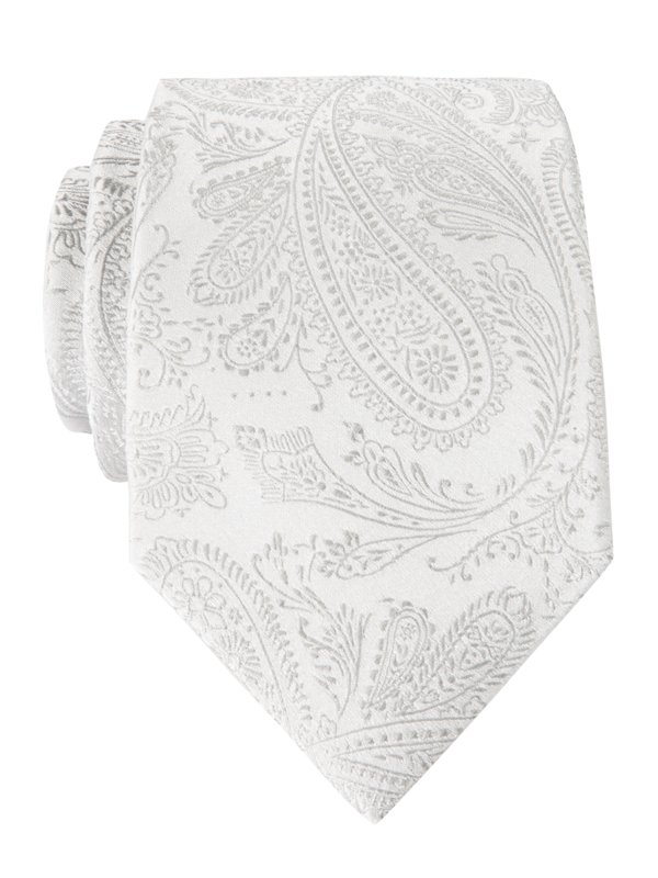Levně Tom Rusborg, Luxusně měňavá kravata v paisley dezénu Stříbro