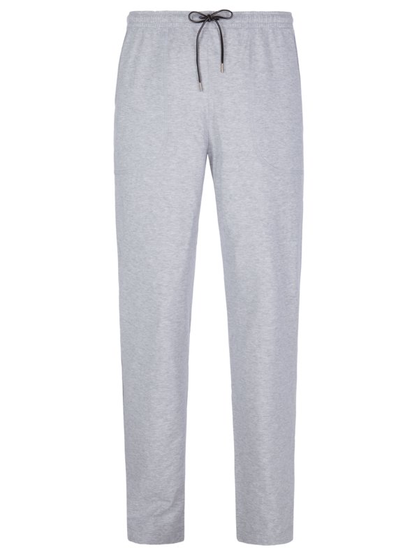 Mey, Dlouhé pyžamové kalhoty z lehké bavlny Světle šedá 4XL