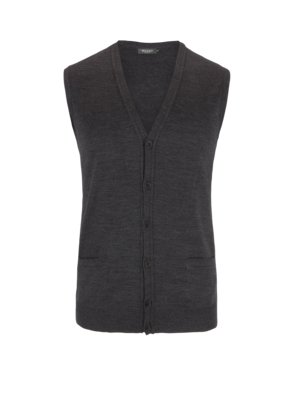 Knitted vest in merino wool