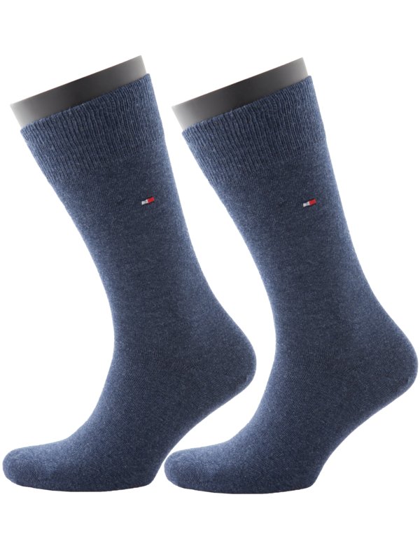 Levně Tommy Hilfiger, Ponožky, dvojité balení Modrá