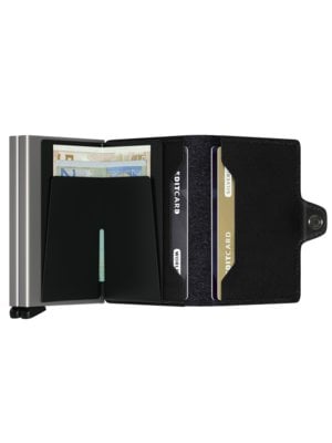 Kompakter Geldbeutel aus Leder mit Cardprotector