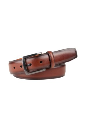 Leather belt with dark edges