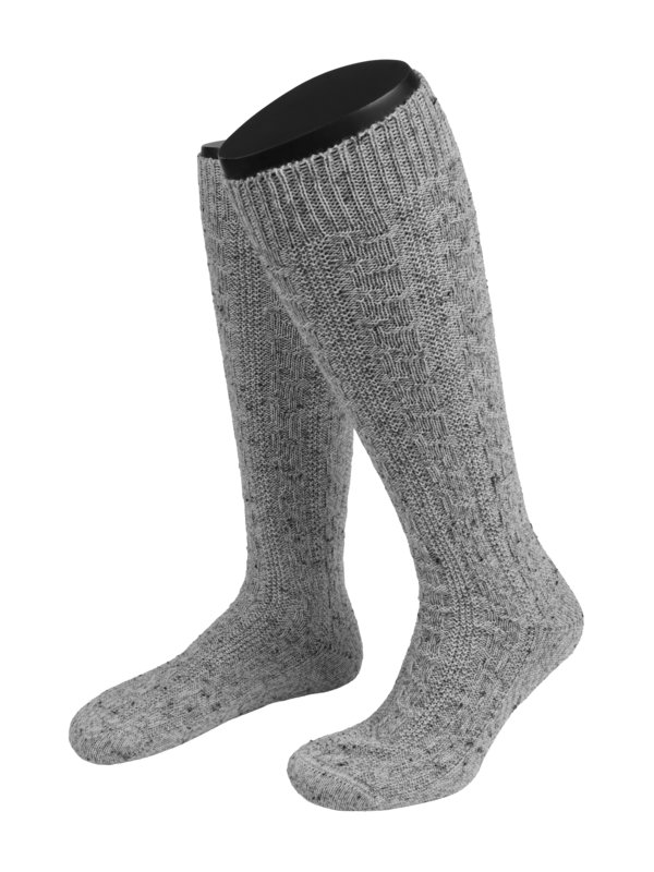 Lusana, Krojové ponožky ze směsi s vlnou merino Grey 49