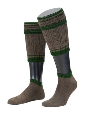 Set of calf warmers and traditional socks