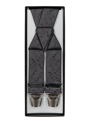 Suspenders with floral pattern