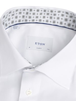 Solid Signature Twill Shirt with Trim, Classic Fit
