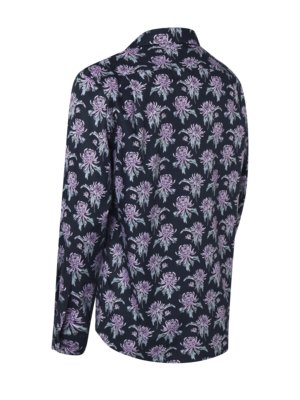 High-quality organic cotton shirt with floral print, Classic