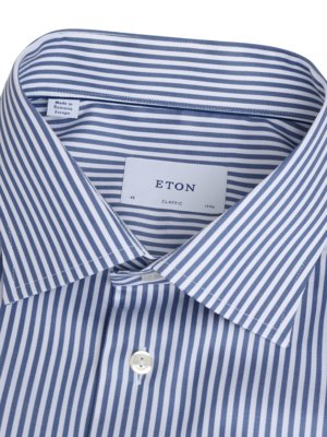 Fine striped cotton twill shirt, Classic