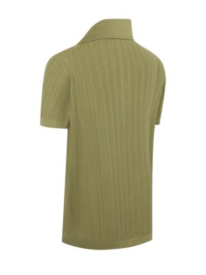 Leichtes Strick-Poloshirt aus Bio-Baumwolle, Regular Fit