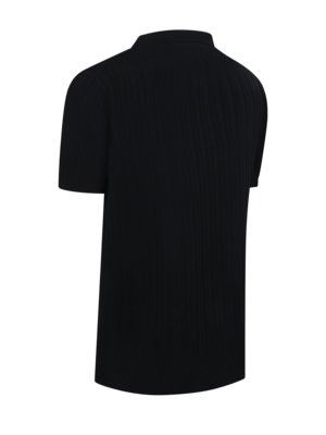Lightweight organic cotton knit polo shirt, regular fit