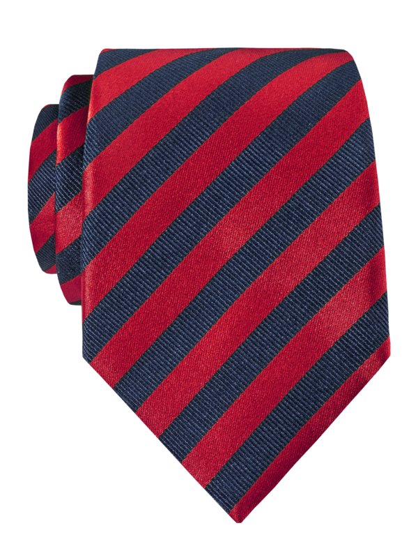 Levně Goldband, Hedvábná kravata s proužkovaným vzorem Červená