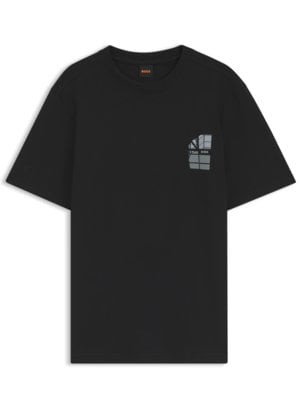Unifarbenes T-Shirt aus Baumwolle mit O-Neck