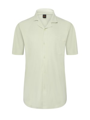 Short-sleeved shirt with lyocell in a subtle waffle structure
