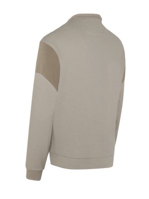 Sweat jacket in pique quality with contrast details