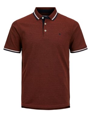 Softes Poloshirt aus Baumwolle mit Streifenakzenten