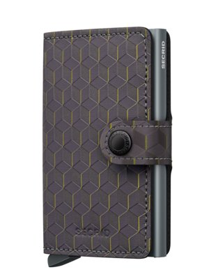 Wallet with snap fastener and carbon look