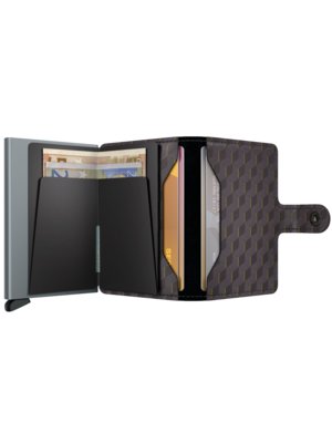 Geldbeutel mit Druckknopf und Carbon-Look