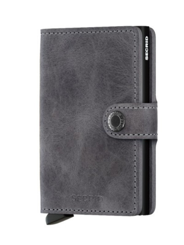Levně Secrid, Kožená peněženka, s ochranou karet Grey
