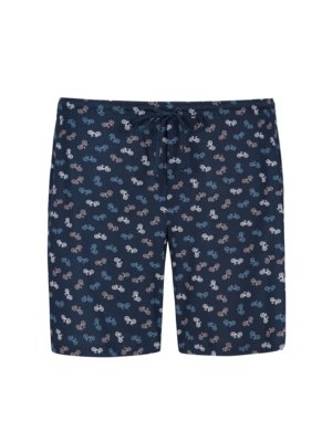 Pyjama shorts with bicycle motifs 